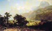 Albert Bierstadt Lake Lucerne, Switzerland oil painting on canvas